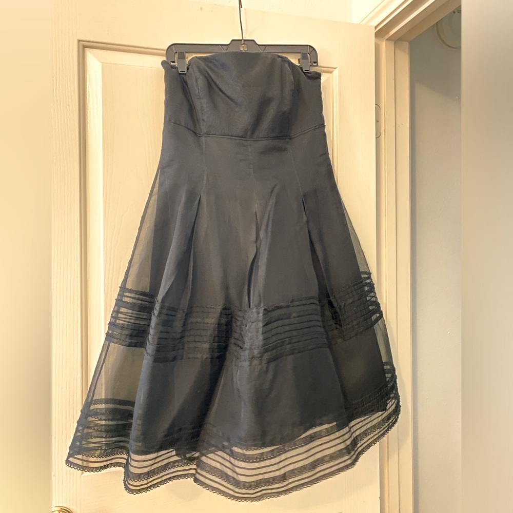 White House Black Market black strapless dress. Size 14
